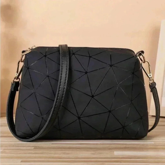 Handbags - ⚠️Clearance Small Black Square Patterned Crossbody Bag